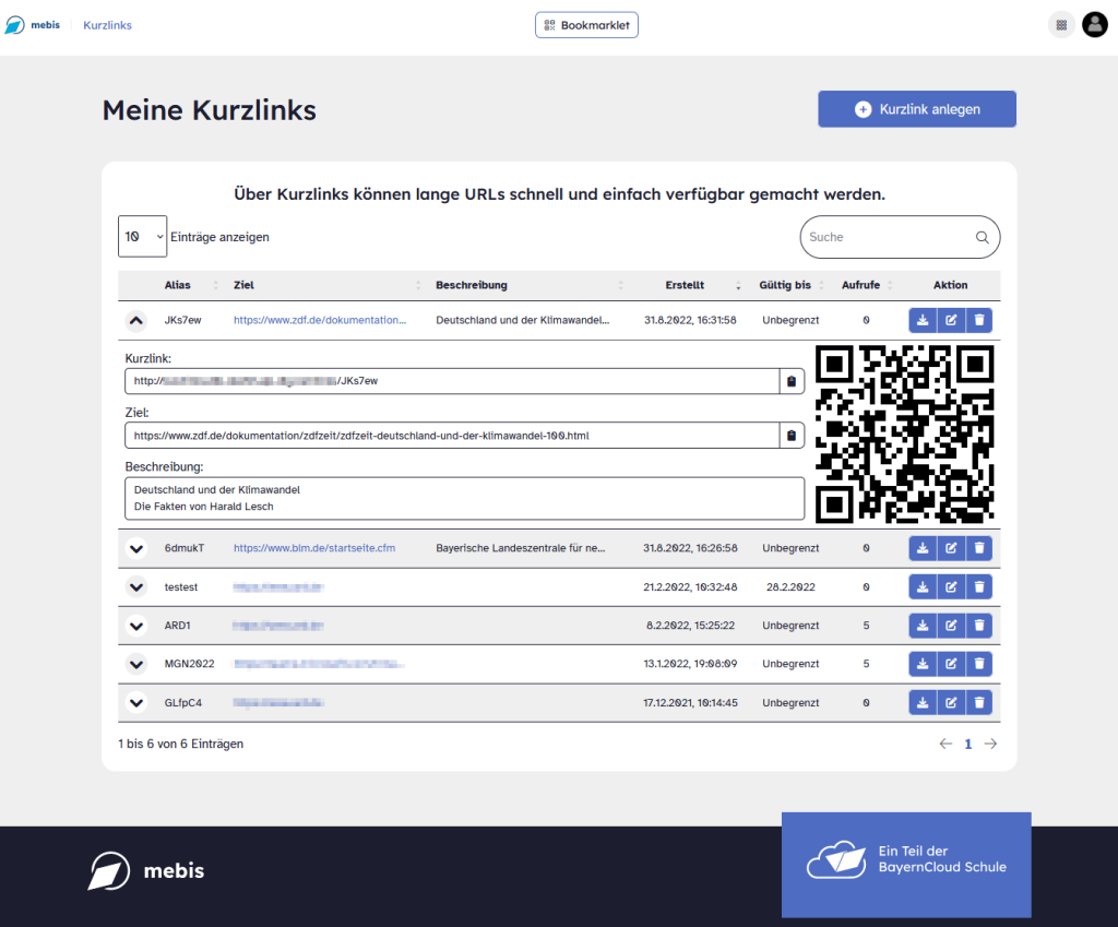 ByCS | Mebis Kurzlinks